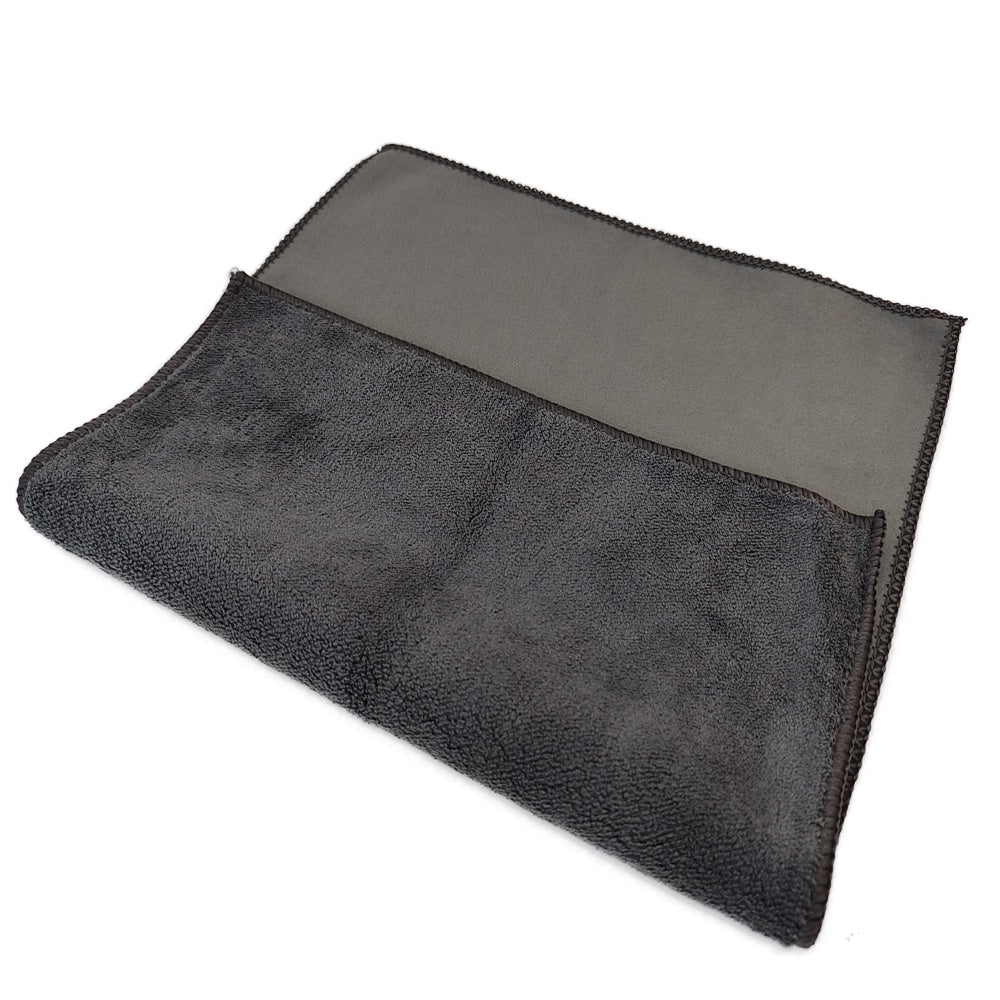 Thickened coral fleece absorbent double-sided microfiber car cleaning cloth