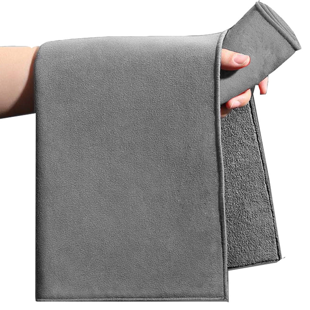 Thickened coral fleece absorbent double-sided microfiber car cleaning cloth