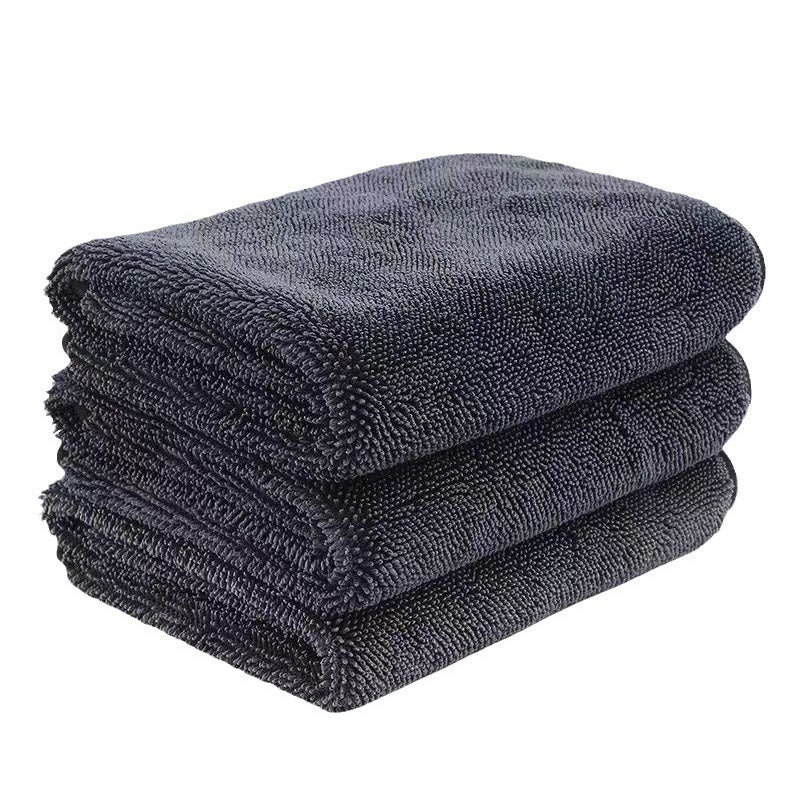 Double-sided braided absorbent towel